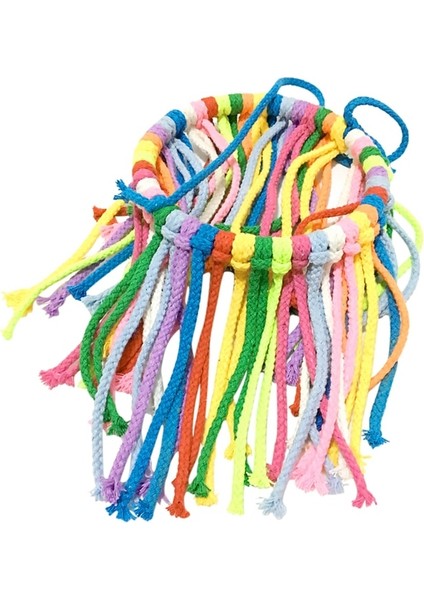 Renkli Stil Pet Kuş Papağan Oyuncak Pamuk Halat Çiğneme Bite Asılı Kafes Salıncak Tırmanmaya Küçük Orta Papağan Için Oyuncaklar Çiğnemek (Yurt Dışından)