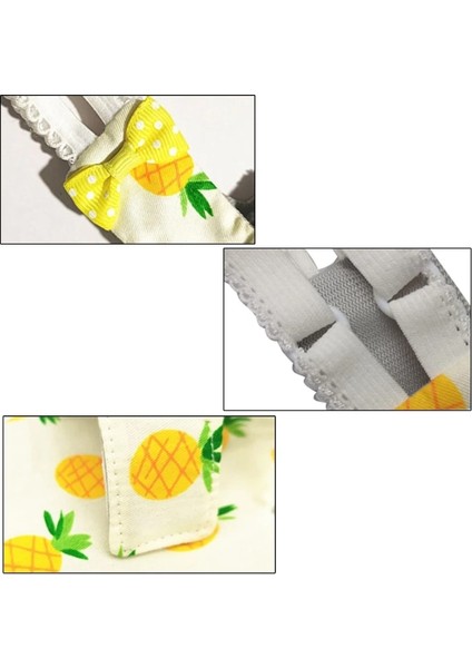 Ananas Tarzı S Beden Papyon ile Xs Papağan Bezi Sevimli Renkli Meyve Çiçek Papağan Güvercinler Pet Kuşlar Uçuş Takım Elbise (Yurt Dışından)