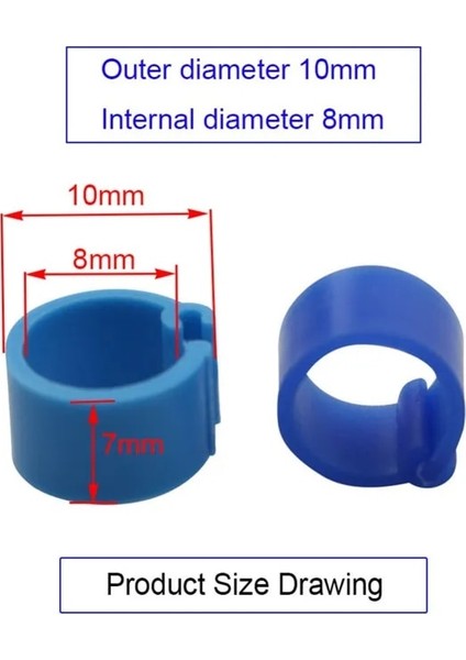 Sarı 100 Adet Tarzı Kuş Güvercin Ayak Halkası On Renk Iç Çap 8mm Hafif Hareket Özgürlüğü Kümes Hayvanları Halkası Kuş Taşıma Kolay Kurulum (Yurt Dışından) indirimleri