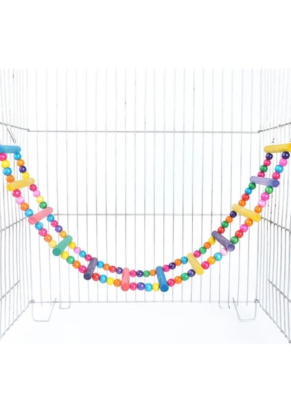 60CM Tarzı cm Pet Salıncak Papağan Hamak Merdiven Hamster Emekleme Asılı Çan Chew Kuş Oyuncak Malzemeleri Kafes Dekorasyon (Yurt Dışından)