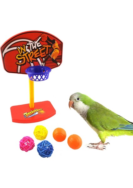 No.6 Tarzı Pet Oyuncak Salıncak Standı Muhabbet Kuşu Kafesi Komik Renkli Salıncak Ayakta Çan Küçük Papağan Kuş Kafesi Asılı Takı Çan Chew Salıncak Oyuncak (Yurt Dışından)