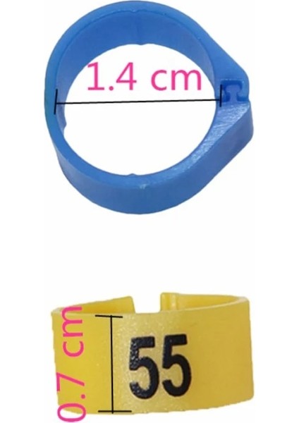 Mavi Stil 14MM Kuş Plastik Klips Yüzükler Güvercin Renkli Ayak Halkası No. F Renkleri Hayvan Taşıma Malzemeleri Güvercin Renkli Ayak Halkası (Yurt Dışından)