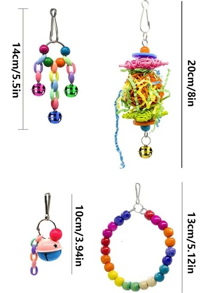 1 Yuvarlak Yüzük Stili Ebaokuup 1- Kuş Kafesi Çiğneme Oyuncakları Asılı Salıncak Papağanlar Oyuncak Gökkuşağı Ahşap Merdiven Oyuncak Parakeets, Cockatiels, Lovebird (Yurt Dışından)