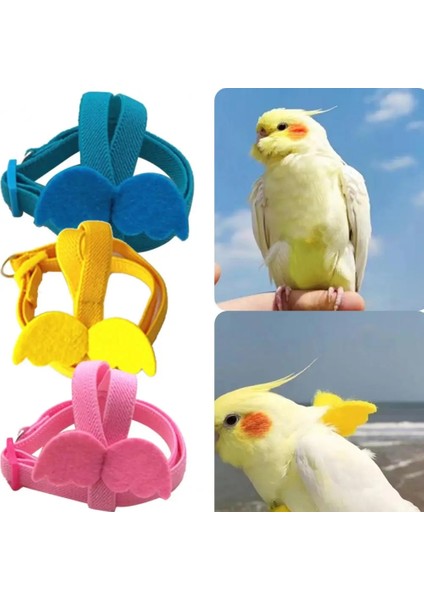 Sarı Stil Xs Beden Aşınmaya Dayanıklı Parakeet Papağan Koşum Çekme Halatı Dar Kuş Koşum Nefes Alabilir Parakeet Papağan Yelek Halat (Yurt Dışından)