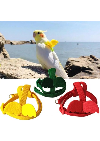 Sarı Stil Xs Beden Aşınmaya Dayanıklı Parakeet Papağan Koşum Çekme Halatı Dar Kuş Koşum Nefes Alabilir Parakeet Papağan Yelek Halat (Yurt Dışından)