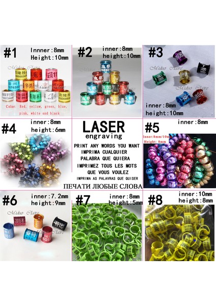 Gri Stil mm Kuş Güvercin Güvercin Alüminyum Ayak Halkaları Plastik Özel Alüminyum Yazı Halkaları Siyahkırmızımaviyeşilaltın (Yurt Dışından) fiyatları