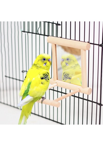 Diğer Stil Levrek ile Kuş Ayna, Kuş Levrek Ayna Oyuncak Papağan Parakeets Cockatiels Kafesi Için Kuş Oyuncak Standı (Yurt Dışından)