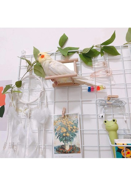 Diğer Stil Levrek ile Kuş Ayna, Kuş Levrek Ayna Oyuncak Papağan Parakeets Cockatiels Kafesi Için Kuş Oyuncak Standı (Yurt Dışından)