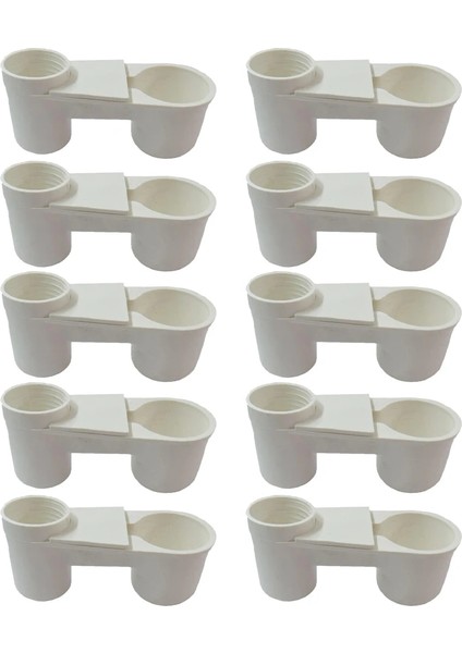 Beyaz Stil Otomatik Kuş Tiryakisi Besleyici Plastik Soda Su Şişesi Fincan Tavuk Güvercinler Için Kuşlar Besleme Aksesuarları (Yurt Dışından)