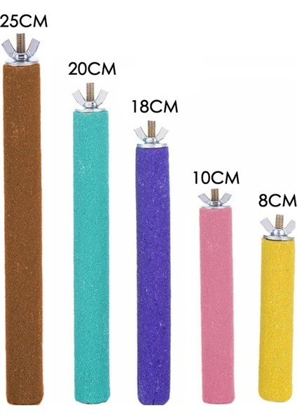 18X1.5CM Tarzı Renk Rastgele Pet Kuş Kafesi Chew Oyuncaklar Papağan Tünemişler Papağan Isırıkları Parakeet Pet Ürünleri Için Pençe Taşlama Istasyonu Platformu Standı (Yurt Dışından)