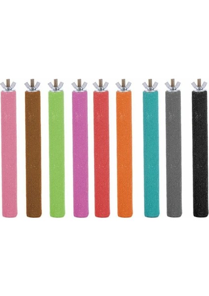 18X1.5CM Tarzı Renk Rastgele Pet Kuş Kafesi Chew Oyuncaklar Papağan Tünemişler Papağan Isırıkları Parakeet Pet Ürünleri Için Pençe Taşlama Istasyonu Platformu Standı (Yurt Dışından)