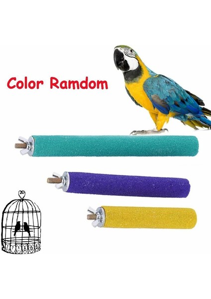 18X1.5CM Tarzı Renk Rastgele Pet Kuş Kafesi Chew Oyuncaklar Papağan Tünemişler Papağan Isırıkları Parakeet Pet Ürünleri Için Pençe Taşlama Istasyonu Platformu Standı (Yurt Dışından)
