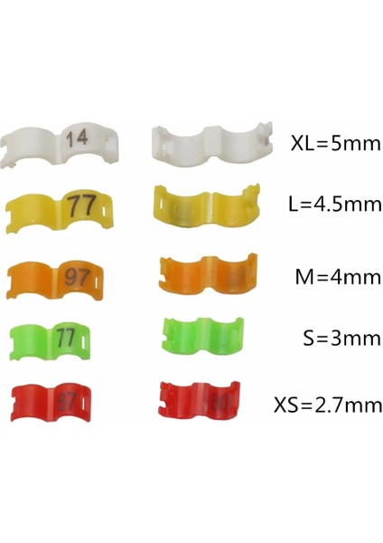Sarı Stil 5 mm Güvercin Papağan Bacak Halkaları Kanarya Klips Halkası Kuş Papağan Bacak Halkaları Küçük Kuş Ayak Halkaları Iç Çap Adet Adet (Yurt Dışından)