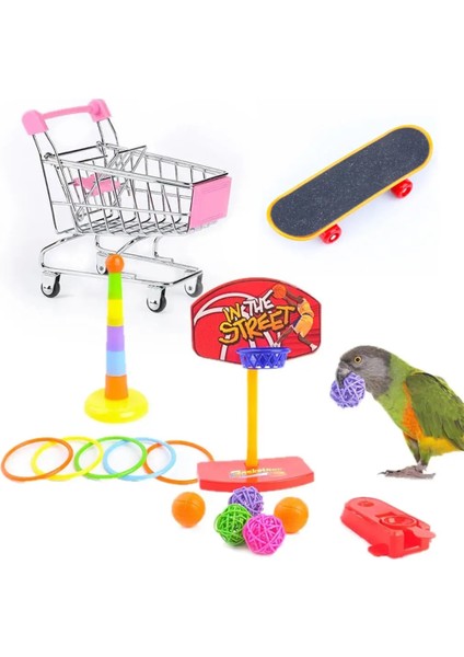 Arrot Oyuncaklar Paspas Sepeti Eğitim Yüzükler Kaykay Basketbol Oyuncakları Muhabbet Kuşu Parakeet Cockatiel Conure Lovebird (Yurt Dışından) fırsatları