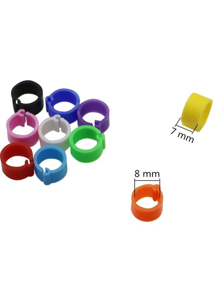 10 Renk x 20 Adet Tarzı S Beden mm Iç Çap 7mm Yükseklik Kuş Ayak Zilleri Yazısız Papağan Güvercin Tanımlama Halkası Kuş Taşıyıcıları (Yurt Dışından) modelleri