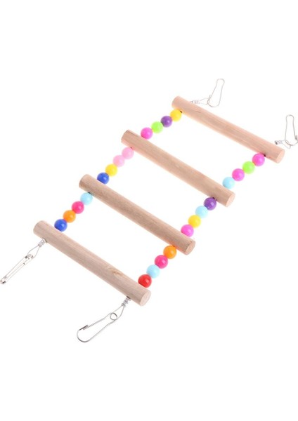 No.4 Tarzı Kuşlar Evcil Papağanlar Merdivenler Tırmanma Oyuncak Doğal Ahşap Teleferik Hamster Halat Papağan Isırıkları ile Renkli Toplar Asma Koşum Kafesi (Yurt Dışından)