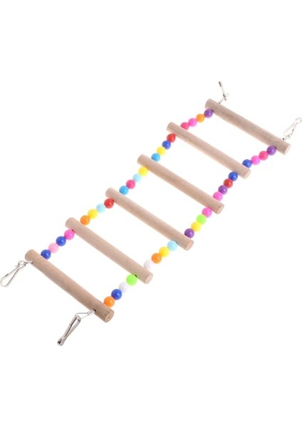 No.4 Tarzı Kuşlar Evcil Papağanlar Merdivenler Tırmanma Oyuncak Doğal Ahşap Teleferik Hamster Halat Papağan Isırıkları ile Renkli Toplar Asma Koşum Kafesi (Yurt Dışından) fırsatları