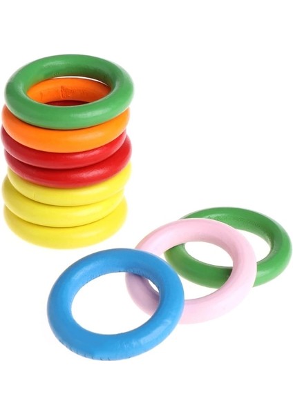 2x1.4cm Tarzı Çanta Ahşap Yüzükler Papağan Oyuncakları Aksesuarlar Renkli Rastgele Renk Dıy Süsleme (Yurt Dışından) modelleri