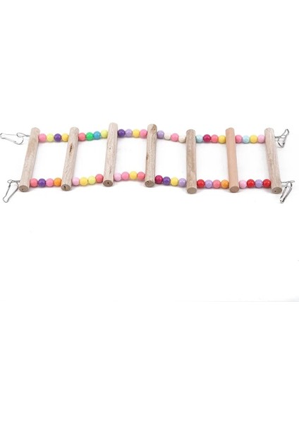 NO.771554 Stili Papağanlar Oyuncaklar Kuş Salıncak Egzersiz Tırmanma Asılı Merdiven Köprü Ahşap Gökkuşağı Pet Papağan Amerika Papağanı Hamak Kuş Oyuncak Bells (Yurt Dışından)