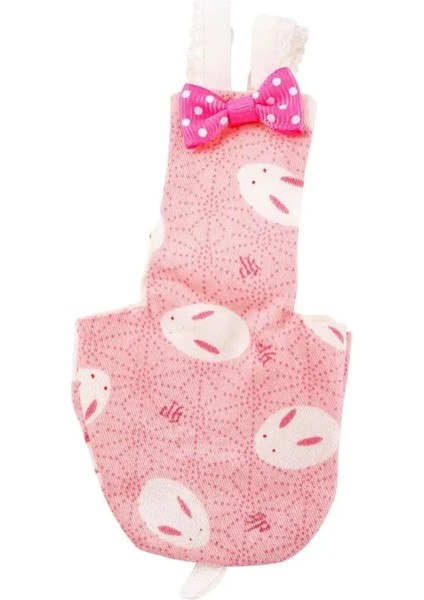 Pembe Tavşan Stili S Beden Papyon ile Papağan Bezi Sevimli Renkli Meyve Çiçek Papağan Güvercinler Küçük Orta Büyük Pet Kuşlar Uçuş Takım Elbise Yıkanabilir (Yurt Dışından)