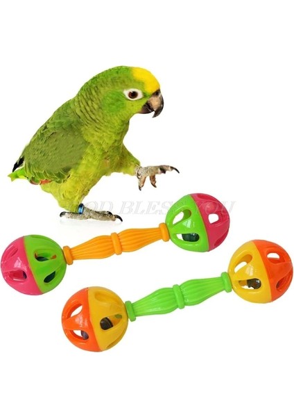 Beyaz Stil Kuş Papağan Oyuncak Çıngırak Kuşlar Eğlenceli Egzersiz Plastik Çift Başlı Bell Pet Oyuncaklar (Yurt Dışından) fiyatları
