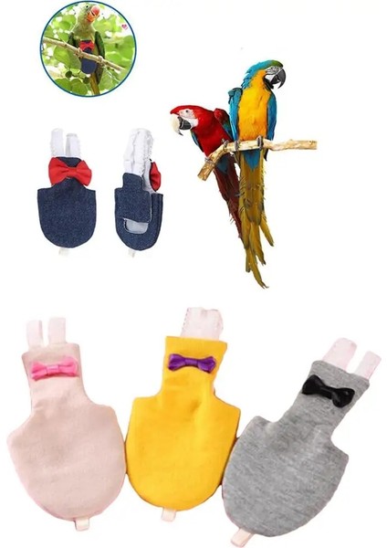 Gri Stil L Beden Kuş Papağan Bezi Uçuş Suit Nappy Giysileri Yeşil Yanak Conure Parakeet Cockatiels Güvercinler Orta Büyük Pet Kuş (Yurt Dışından)