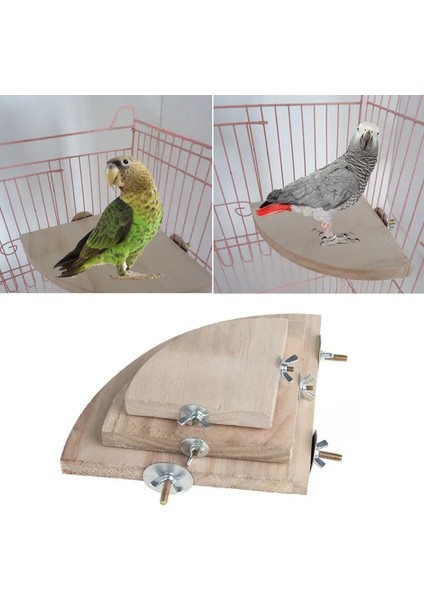 13CM Tarzı 1 Adet Yeni Pet Kuş Papağan Ahşap Platform Standı Raf Oyuncak Hamster Şube Kuş Kafesi Toyzes Için Tünemiş Pet Malzemeleri C42 (Yurt Dışından)