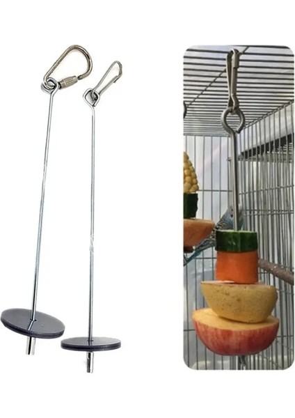 B Sıradan Stil Yeni Kuş Oyuncak Şiş Meyve Mızrak Asılı Tutucu Pet Papağan Parakeet Küçük Hayvan Paslanmaz Çelik Papağan Paslanmaz Çelik Oyuncak Çatal (Yurt Dışından) indirimleri