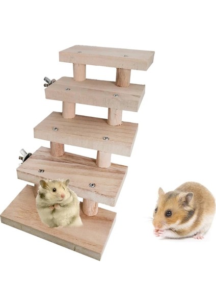 4 Merdiven Stili Hamster Merdiven Oyuncaklar Katmanlar Ahşap Merdiven Kuş Papağan Oyuncak Tırmanma Merdivenleri Pet Oyuncaklar Hediye Pet Kafes Aksesuarları (Yurt Dışından)