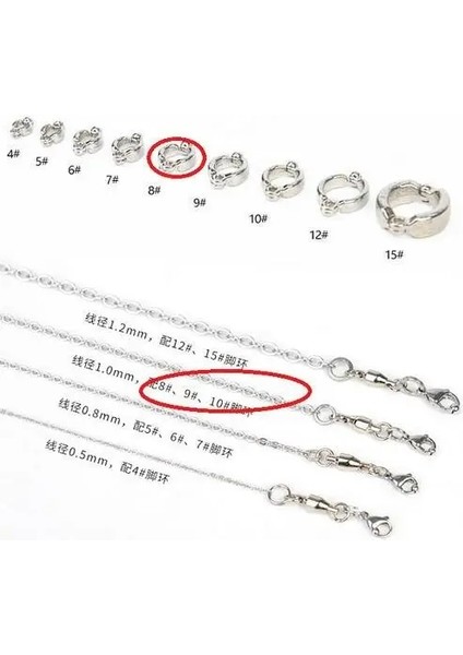 No.5 Tarzı 1 Takım Pet Papağan Bacak Halkası Kuş Halkası Açık Uçan Eğitim Etkinliği Açılış Ayak Halkaları Aksesuarları Güvercin Eğitim Malzemeleri (Yurt Dışından)