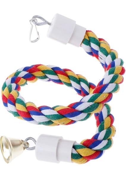 50 cm Çiğneme Çubuğu Papağan Kuş Levrek Oyuncak Spiral Pamuk Halat Salıncak Çan ile Ayakta Oyuncaklar Tırmanma Kuş Malzemeleri (Yurt Dışından)
