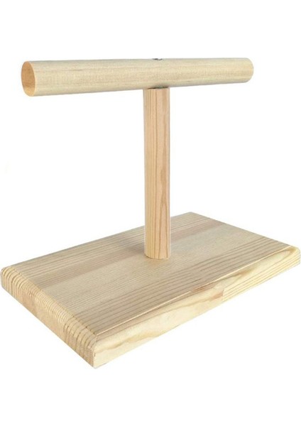 Taşınabilir Ahşap Pet Papağan Eğitim Rotasyon Tünemiş Stand Platformu Kuşlar Pençe Taşlama Oyuncakları (Yurt Dışından)