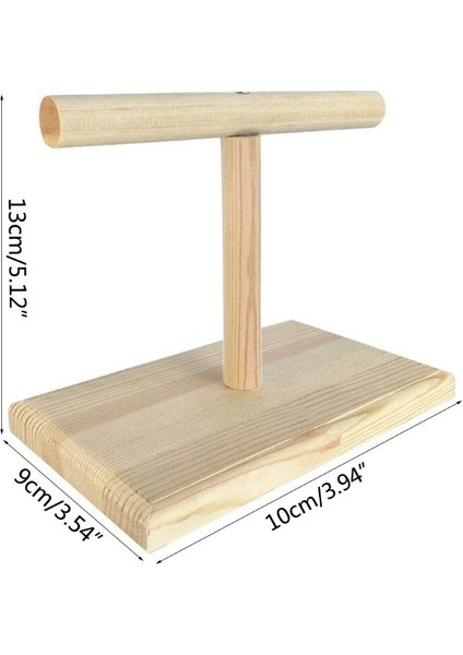 Taşınabilir Ahşap Pet Papağan Eğitim Rotasyon Tünemiş Stand Platformu Kuşlar Pençe Taşlama Oyuncakları (Yurt Dışından)