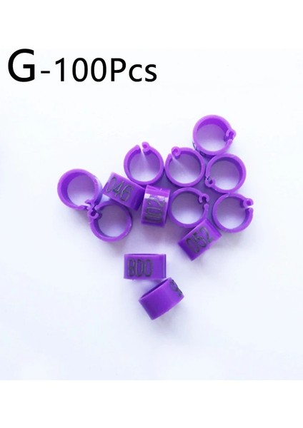 G Tarzı NO.001~100 Kuş Ayakları Klips Halkaları Iç Çap 8mm Genişlik Halkası Güvercin Güvercin Bıldırcın Ayak Halkası Hayvan Taşıyıcı (Yurt Dışından)