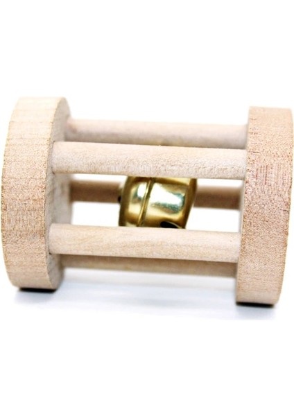 S 5x3.5cm Stili Ahşap Papağan Kuşlar Için Çanlı Oyuncaklar Çiğnemek Papağanlar Taşlama Oyuncak Hamster Çıngırak Kemirmek Oyuncaklar Hamster Için (Yurt Dışından)