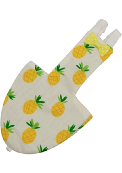 Ananas Tarzı L Beden Papyon ile Papağan Bezi Sevimli Renkli Meyve Çiçek Papağan Güvercinler Pet Kuşlar Yıkanabilir Uçuş Takım Elbise (Yurt Dışından)
