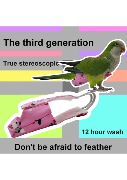 Pembe S Tarzı 1 Bilgisayar Papyon ile Yeni Papağan Bezi Sevimli Renkli Meyve Çiçek Papağan Güvercinler Küçük Orta Pet Kuşlar Uçuş Takım Elbise Pet Kaynağı (Yurt Dışından)