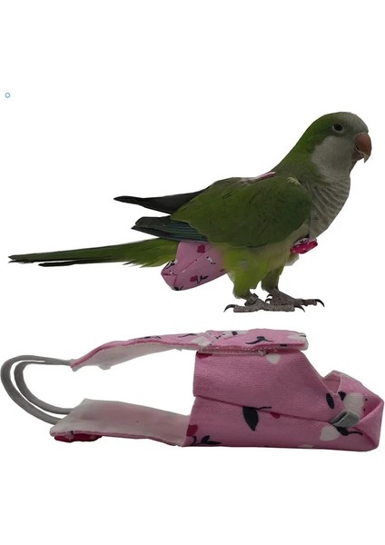 Pembe S Tarzı 1 Bilgisayar Papyon ile Yeni Papağan Bezi Sevimli Renkli Meyve Çiçek Papağan Güvercinler Küçük Orta Pet Kuşlar Uçuş Takım Elbise Pet Kaynağı (Yurt Dışından)
