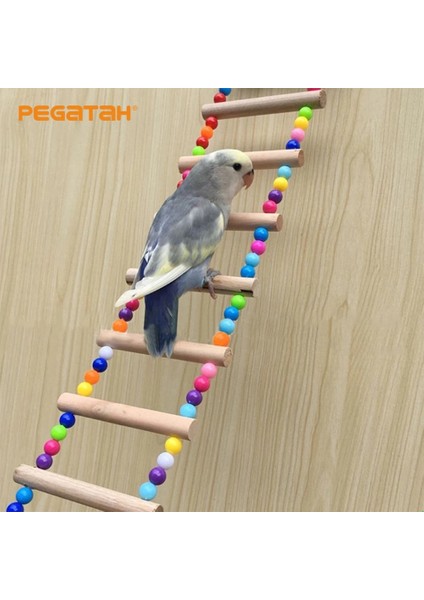 7 Merdiven Stili Kuşlar Evcil Merdivenler Tırmanma Oyuncak Papağanlar Doğal Ahşap ile Merdivenler Kuşlar Oyuncaklar Conures Parakeets Cockatiels (Yurt Dışından) fiyatları