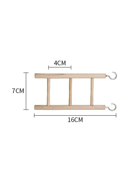 Bir Stil Kanat Ahşap Tırmanma Merdiveni Kuş Merdivenleri Papağan Oyuncakları Scratcher Hamster Oyuncak El Sanatları Kuş Kafesi Asılı Dekorasyon Malzemeleri (Yurt Dışından)
