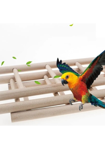 Bir Stil Kanat Ahşap Tırmanma Merdiveni Kuş Merdivenleri Papağan Oyuncakları Scratcher Hamster Oyuncak El Sanatları Kuş Kafesi Asılı Dekorasyon Malzemeleri (Yurt Dışından) indirimleri