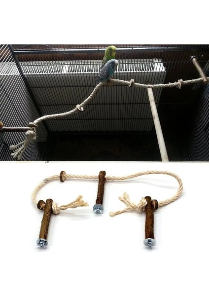 Pet Kuş Papağan Papağanı Stand Çerçevesi Muhabbet Kuşu Kafes Merdiveni Tırmanma Hamak (Yurt Dışından) fırsatları