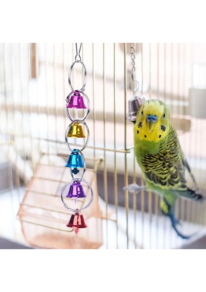 No.4 Tarzı Pet Oyuncak Salıncak Standı Muhabbet Kuşu Kafesi Komik Renkli Salıncak Ayakta Çan Küçük Papağan Kuş Kafesi Asılı Takı Çan Chew Salıncak Oyuncak (Yurt Dışından)