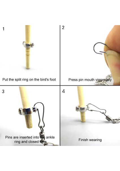 No.7 Tarzı Pet Kuş Güvercin Papağan Bacak Halka Zinciri Açık Uçan Eğitim Anti-Fly Anti-Kayıp Aktivite Açılış Ayak Halkası Kuş Aksesuarları (Yurt Dışından)