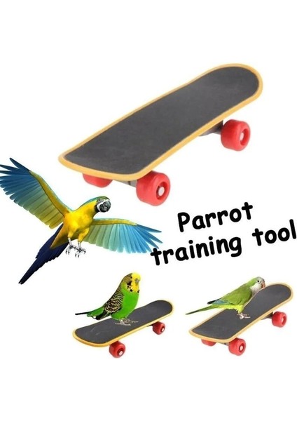 Sarı Stil Kuş Papağan Zeka Oyuncakları Mini Eğitim Kaykay Parakeet Büyüme Oyuncak (Yurt Dışından) fiyatları