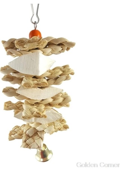 No.2 Tarzı Pet Papağan Kuş Doğal Çim Oyuncaklar Çiğneme Isırığı Asılı Kafes Çan Salıncak Tırmanma Kolye Oynarken Au Dropship (Yurt Dışından) indirimleri
