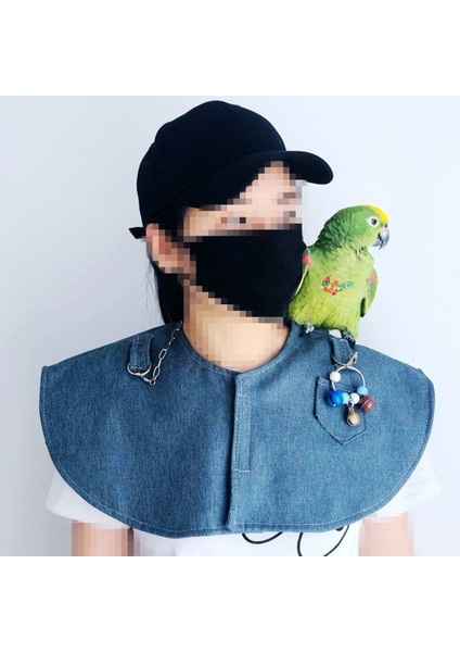 Mavi Kol Koruma Stili Parakeets Çok Fonksiyonlu Etkileşimli Oyun Papağan Omuz Koruyucu Muhabbet Kuşları Anti Scratch Kol Koruma Pet Kuş Kot Kumaş (Yurt Dışından) fırsatları