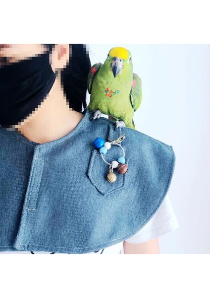 Mavi Kol Koruma Stili Parakeets Çok Fonksiyonlu Etkileşimli Oyun Papağan Omuz Koruyucu Muhabbet Kuşları Anti Scratch Kol Koruma Pet Kuş Kot Kumaş (Yurt Dışından) indirimleri