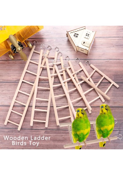 No.5 Tarzı 1 Adet Kuşlar Oyuncak Ahşap Merdivenler Salıncak Scratcher Levrek Tırmanma Merdiveni Kuş Kafesi Dıy Asılı Dekor Hamster Papağan Oyuncakları Pet Malzemeleri (Yurt Dışından) fiyatları