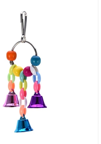 4X4X17CM Tarzı Renkli Boncuk Bells Papağanlar Oyuncaklar Kuş Aksesuarları Pet Oyuncak Salıncak Standı Budgie Parakeet Kafesi Pet Kuş Papağan Chew Salıncak Oyuncaklar (Yurt Dışından) modelleri